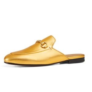Gucci Princetown Womens Slipper mules Gold